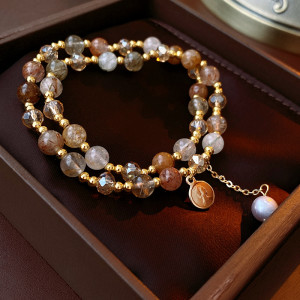 Crystal Circle Multi layered Bracelet HB1282