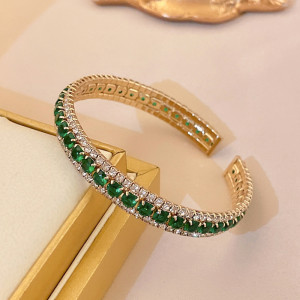 Emerald zircon bracelet HB482