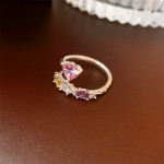 Zircon Heart Open Ring HR1132