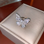 Fashionable Zircon Butterfly Ring HR1352