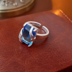 Zircon Geometric Square Open Ring HR999