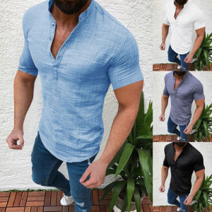 Men's loose fitting short sleeved shirt ZY1111