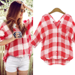 Women's plaid shirt GZ23