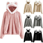 Hooded Cat's ears (Steamed cat-ear shaped bread) sweater ZY9031